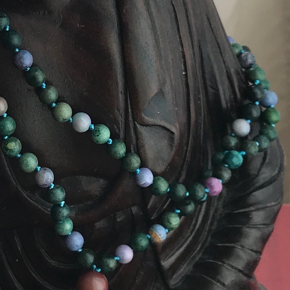 Rare colored Apatite meditation mala necklace✨ - Picture 6 of 11